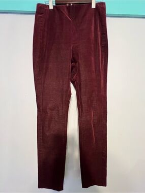 Theory Burgundy Velvet Pants